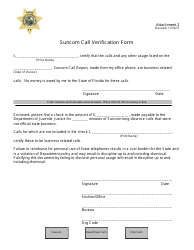Document preview: Attachment 2 Suncom Call Verification Form - Florida