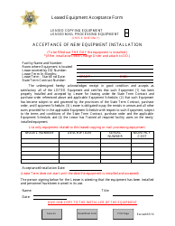 Document preview: Leased Equipment Acceptance Form - Florida