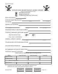Document preview: Repair and Maintenance Work Order Form - Florida