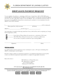 Document preview: Drop Leave Payment Request Form - Florida