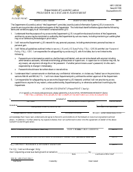 Document preview: DJJ Form MIS1205.60 Provider Access User Agreement - Florida