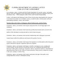 Code of Ethics Agreement Form - Florida