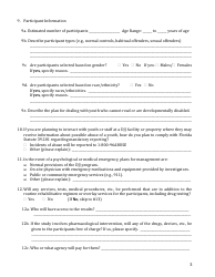 Introductory Questionnaire Form - Institutional Review Board - Florida, Page 3
