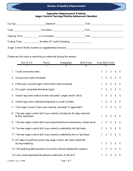 Document preview: Anger Control Training Fidelity Adherence Checklist - Agression Replacement Training - Florida