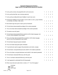 Anger Control Training Fidelity Adherence Checklist - Agression Replacement Training - Florida, Page 2