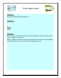 Document preview: Toilet Paper Game Worksheet - Florida