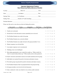 Moral Reasoning Fidelity Adherence Checklist - Agression Replacement Training - Florida