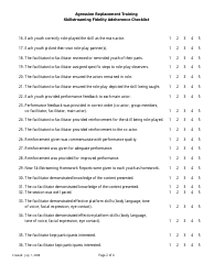 Skillstreaming Fidelity Adeherence Checklist - Agression Replacement Training - Florida, Page 2
