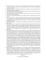 Memorandum of Agreement Between the Florida Department of Juvenile Justice and Trainer - Florida, Page 2