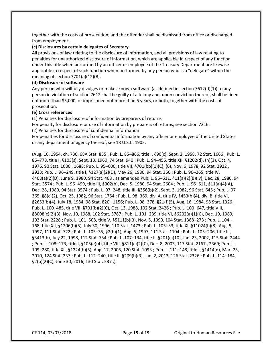 Form CF114 Security Agreement for Department of Children and Families (Dcf) Employees and Systems Users - Florida, Page 15