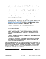Form CF114 Security Agreement for Department of Children and Families (Dcf) Employees and Systems Users - Florida, Page 2