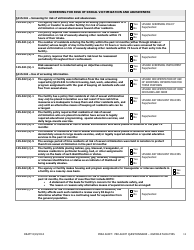 Prea Audit - Pre-audit Questionnaire Form - Juvenile Facilities - Florida, Page 11