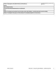 Prea Audit - Pre-audit Questionnaire Form - Juvenile Facilities - Florida, Page 3