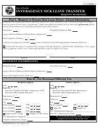 Document preview: Attachment 2 Interagency Sick Leave Transfer - Request to Donate - Florida