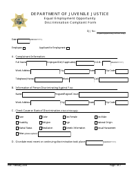 Document preview: Equal Employment Opportunity Discrimination Complaint Form - Florida