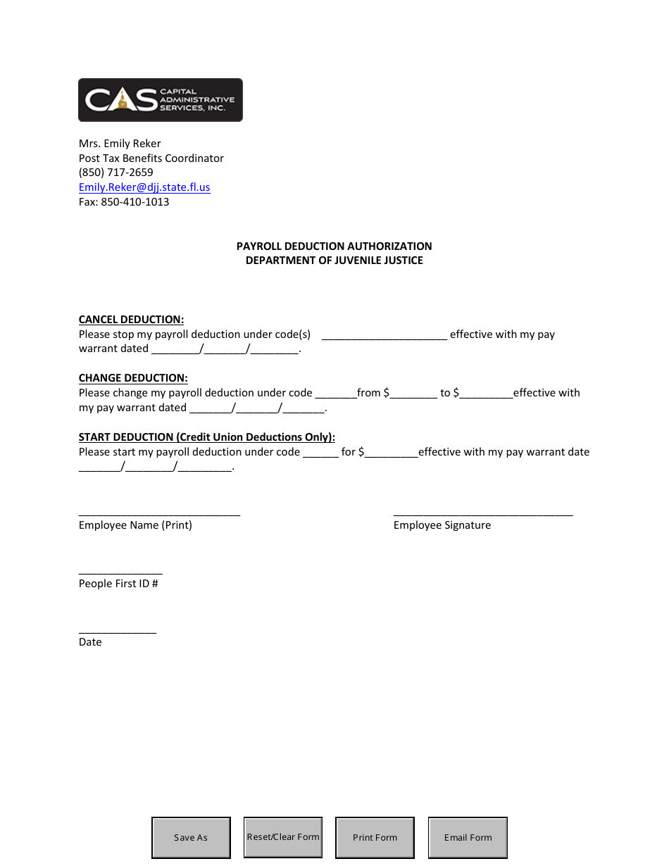 Florida payroll deduction authorization form fill out sign online