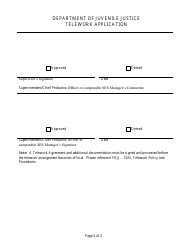 Telework Application Form - Florida, Page 2