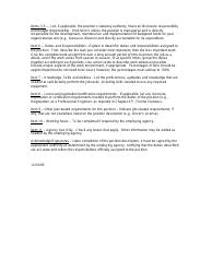 Instructions for Position Description Form - Florida, Page 3