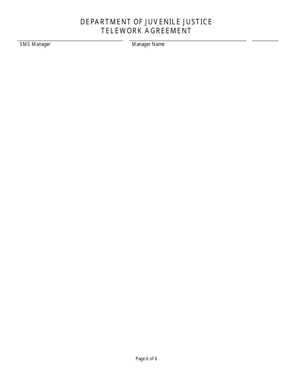 Telework Agreement Form - Florida, Page 6