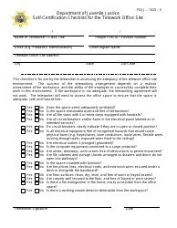 Document preview: Self-certification Checklist for the Telework Office Site - Florida