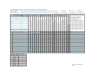 DMS Form PD24 &quot;Evaluation Summary Sheet - General Contractor/Construction Manager Selection&quot; - Florida