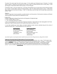 Form CR2E047 Articles of Organization for Florida Limited Liability Company - Florida, Page 2