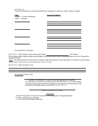 Form CR2E047 Articles of Organization for Florida Limited Liability Company - Florida, Page 5