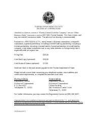 Document preview: Form CR2E106 Articles of Conversion - Florida Limited Liability Company Into Converted or Other Business Entity - Florida