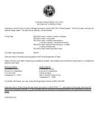 Document preview: Form CR2E080 Articles of Merger for Florida Limited Liability Company - Florida