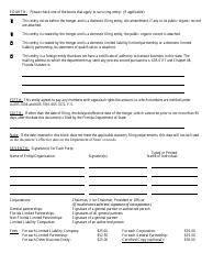 Form CR2E080 Articles of Merger for Florida Limited Liability Company - Florida, Page 4