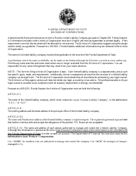 Form CR2E143 &quot;Articles of Domestication&quot; - Florida, Page 3