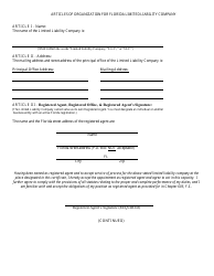 Form CR2E143 &quot;Articles of Domestication&quot; - Florida, Page 5