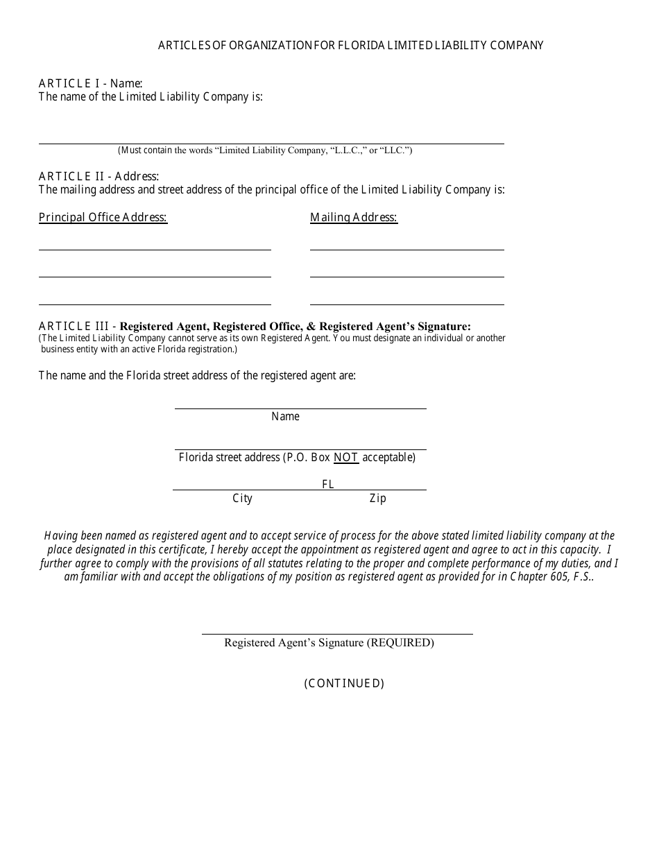 Form CR2E143 Articles of Domestication - Florida, Page 5