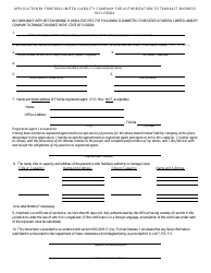 Form CR2E027 &quot;Application by Foreign Limited Liability Company for Authorization to Transact Business in Florida&quot; - Florida, Page 3