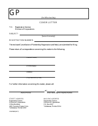 Document preview: Form CR2E068 Cancellation of Partnership Registration - Florida