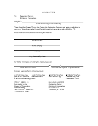 Form CR2E117 &quot;Certificate of Conversion - Other Organization Into Florida Partnership&quot; - Florida, Page 2