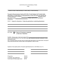 Form INHS44 Certificate of Dissolution for Florida Limited Partnership or Limited Liability Limited Partnership - Florida, Page 3