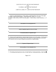 Form CR2E112 Certificate of Conversion for Other Business Organization Into Florida Limited Partnership or Limited Liability Limited Partnership - Florida, Page 5
