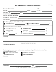 Document preview: Form 700-050-35 Earthwork Survey / Cross Sections Waiver - Florida