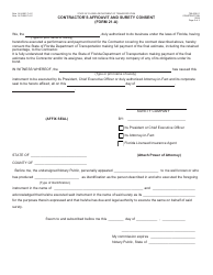 Form 700-050-21 (21-A) &quot;Contractor's Affidavit and Surety Consent&quot; - Florida, Page 2