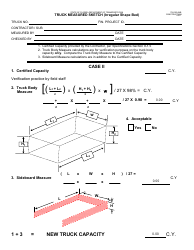 Document preview: Form 700-050-54B Truck Measured Sketch (Irregular Shape Bed) - Florida