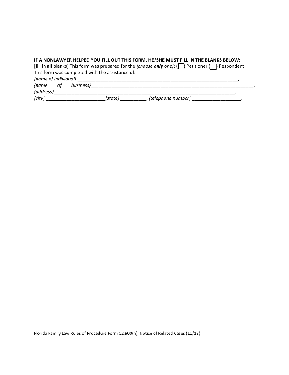 Form 12.900(H) Notice of Related Cases - Florida, Page 7
