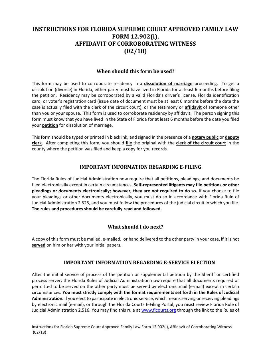 Form 12.902(I) Download Fillable PDF or Fill Online Affidavit of