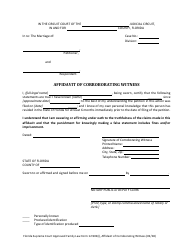 Form 12.902(I) Affidavit of Corroborating Witness - Florida, Page 3