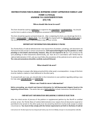 Document preview: Form 12.903(D) Answer to Counterpetition - Florida