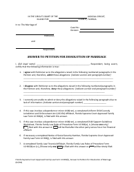 Form 12.903(B) &quot;Answer to Petition for Dissolution of Marriage&quot; - Florida, Page 6