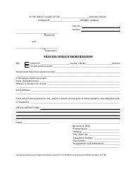 Form 12.910(B) Process Service Memorandum - Florida, Page 3