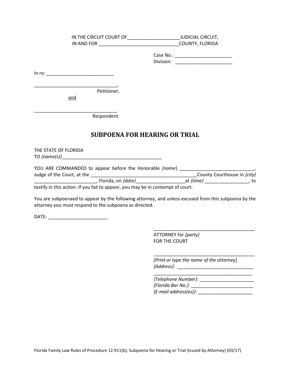 Form 12.911(B) - Fill Out, Sign Online And Download Fillable PDF ...