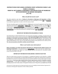 Form 12.902(F)(1) Marital Settlement Agreement for Dissolution of Marriage With Dependent or Minor Child(Ren) - Florida