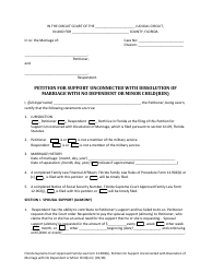 Form 12.904(B) Petition for Support Unconnected With Dissolution of Marriage With No Dependent or Minor Child(Ren) - Florida, Page 4